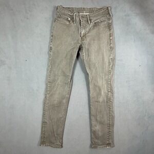Levis 511‎ Jeans Mens 31x32 Slim Fit Gray Stretch Denim Straight Leg Stone Wash